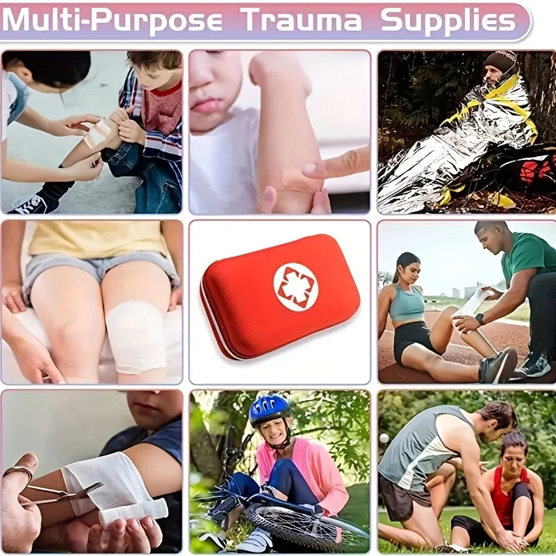 Portable Emergency First Aid Kit – Medical Bag for Home, Travel, Camping & Survival
